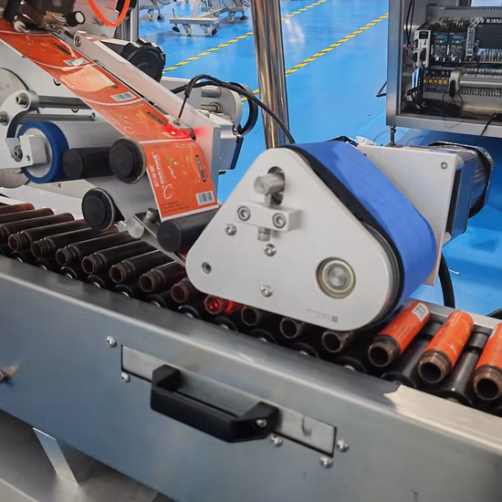 Etichettatrice per adesivi per bottiglie piccole Etichettatrice per fiale orizzontali liquide per bottiglie rotonde